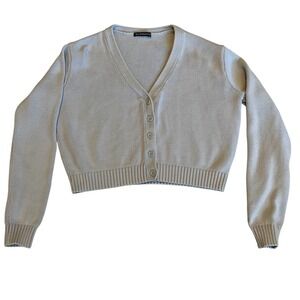 Brandy Melville Lavender Lilac V-Neck Long Sleeve Sweater Cardigan Button Up